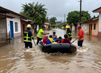 Rescatan a 12 personas tras inundación en Apaseo el Alto