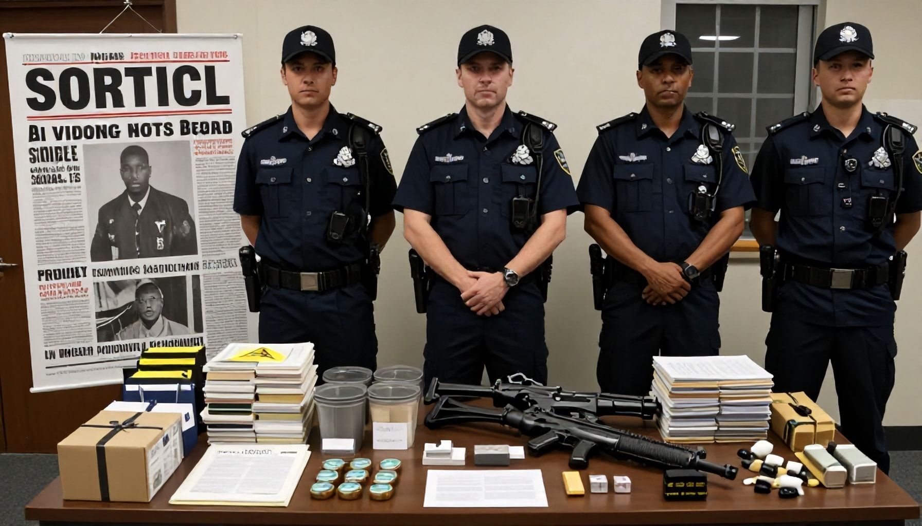 Autoridades incautan drogas y armas en allanamiento