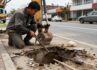 El gobierno promete reparar 10,000 baches en la ciudad para fin de año