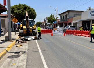 Cierre parcial de Calle 5 de Mayo por reparaciones esta semana