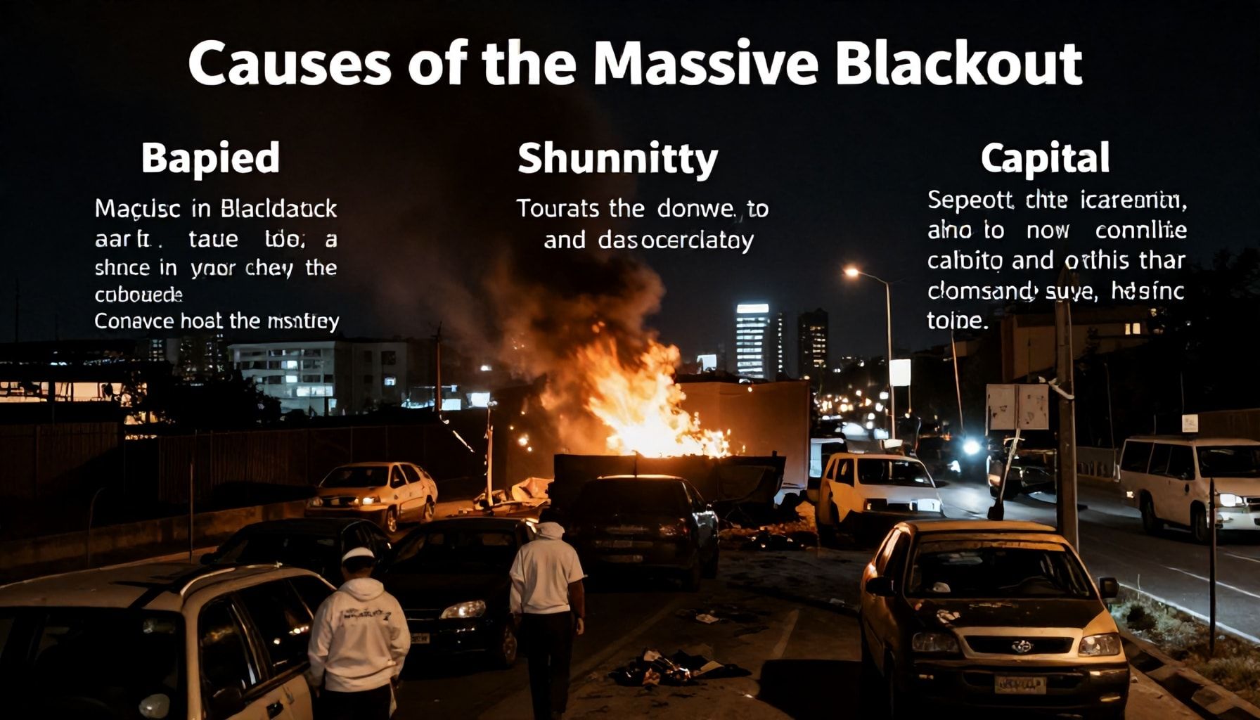 Causas del apagón masivo en la capital