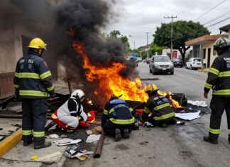 Incendio en Central del Sur Taxqueña deja 5 lesionados y daños materiales