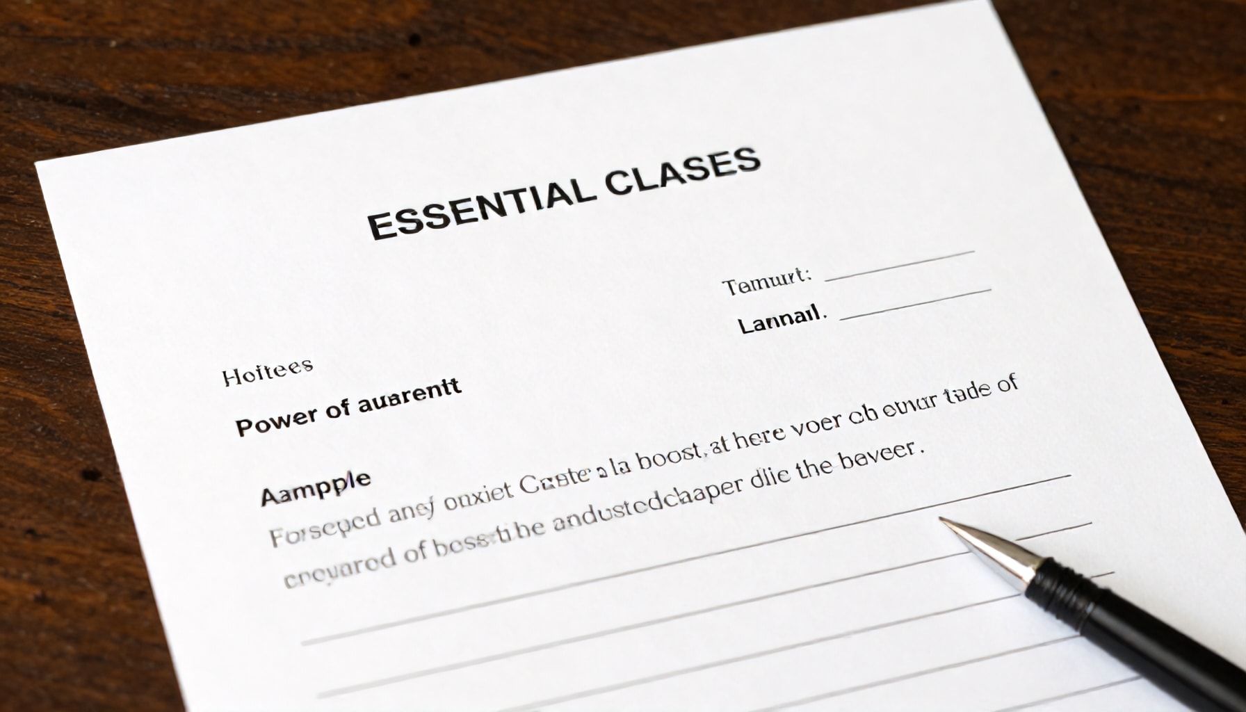 Cláusulas esenciales en la carta