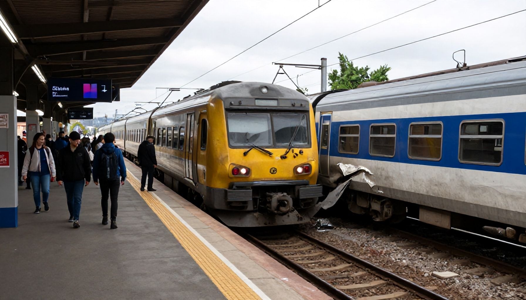 Colisión entre trenes en Salto del Agua