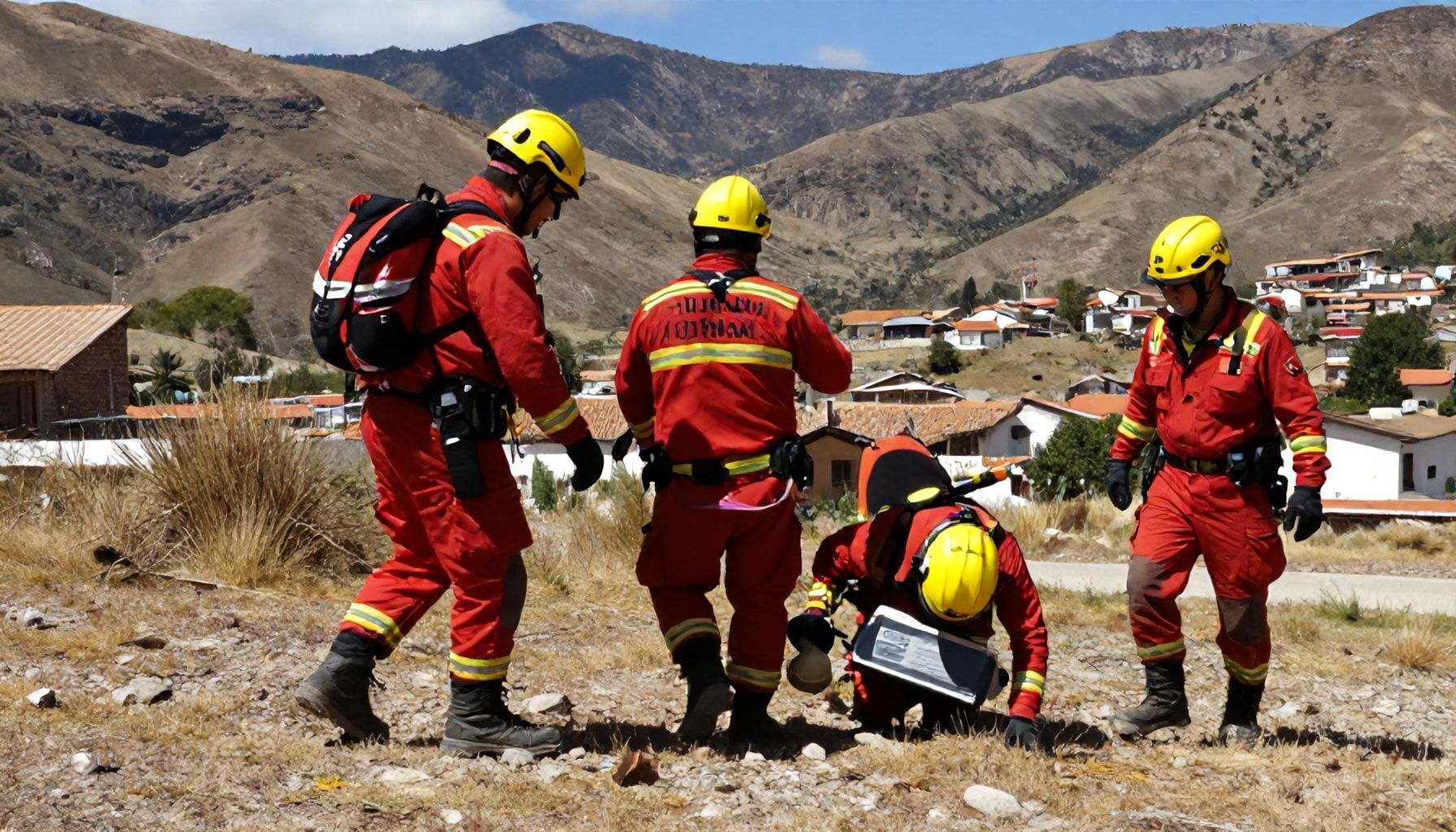 Equipo de rescate en acción