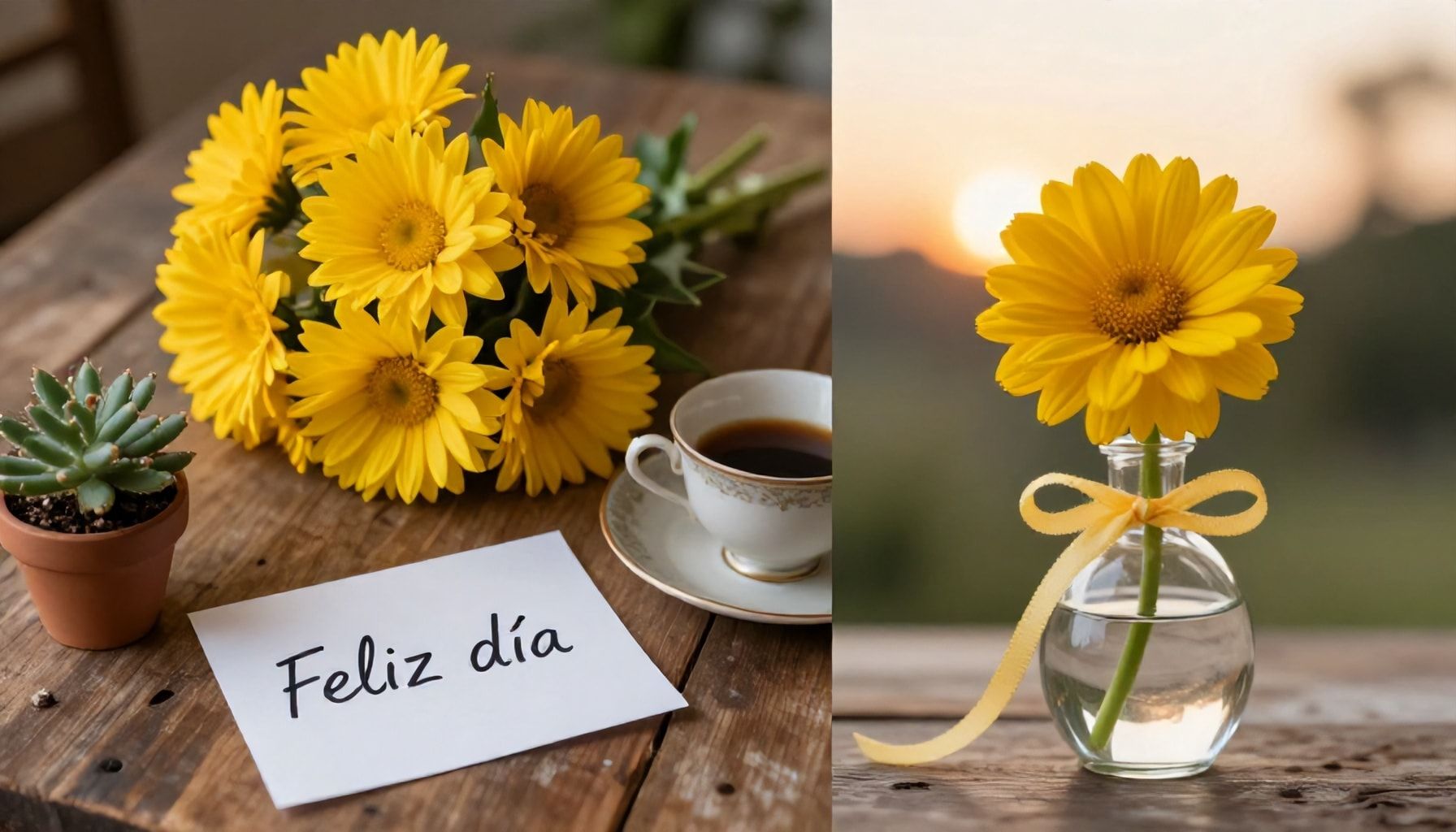 Ideas para acompañar las flores amarillas