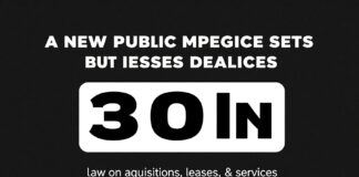 Nueva ley de compras públicas establece plazos de 30 días