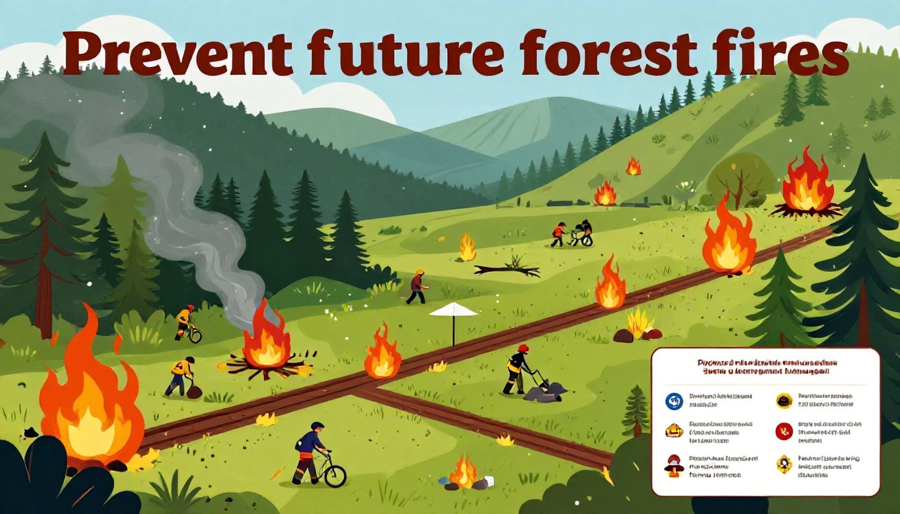 Medidas para prevenir futuros incendios forestales