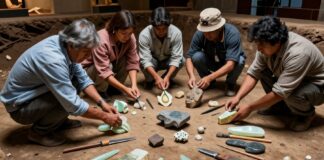 Descubren obsidiana de 700 años en excavación en México