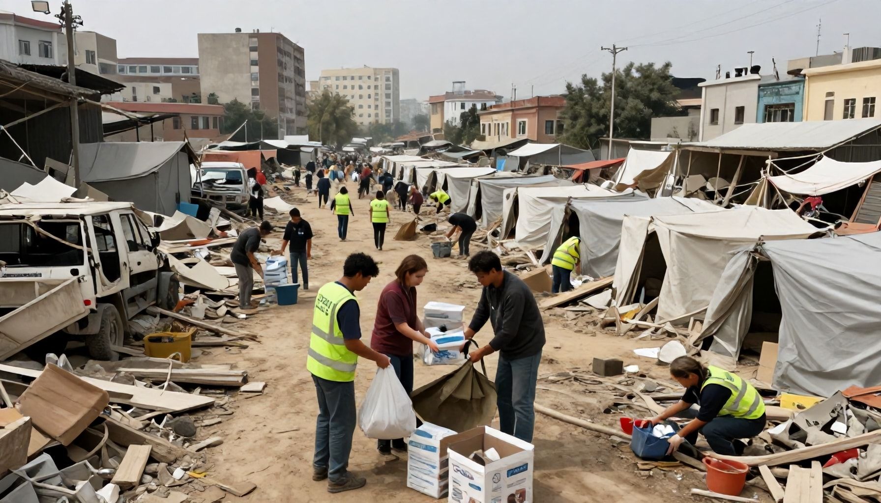 Reconstrucción y apoyo a los damnificados