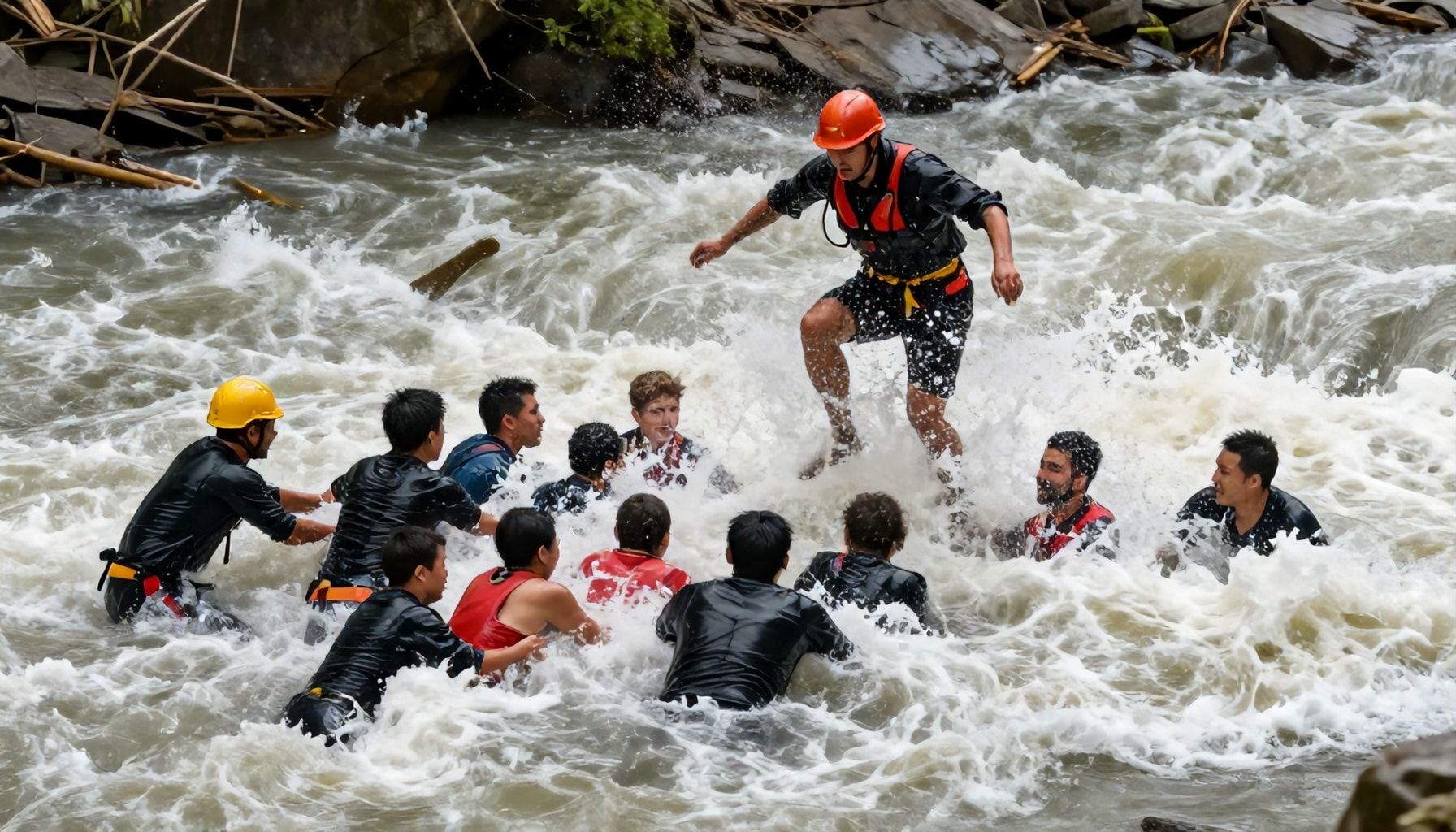 Rescate heroico de 15 personas