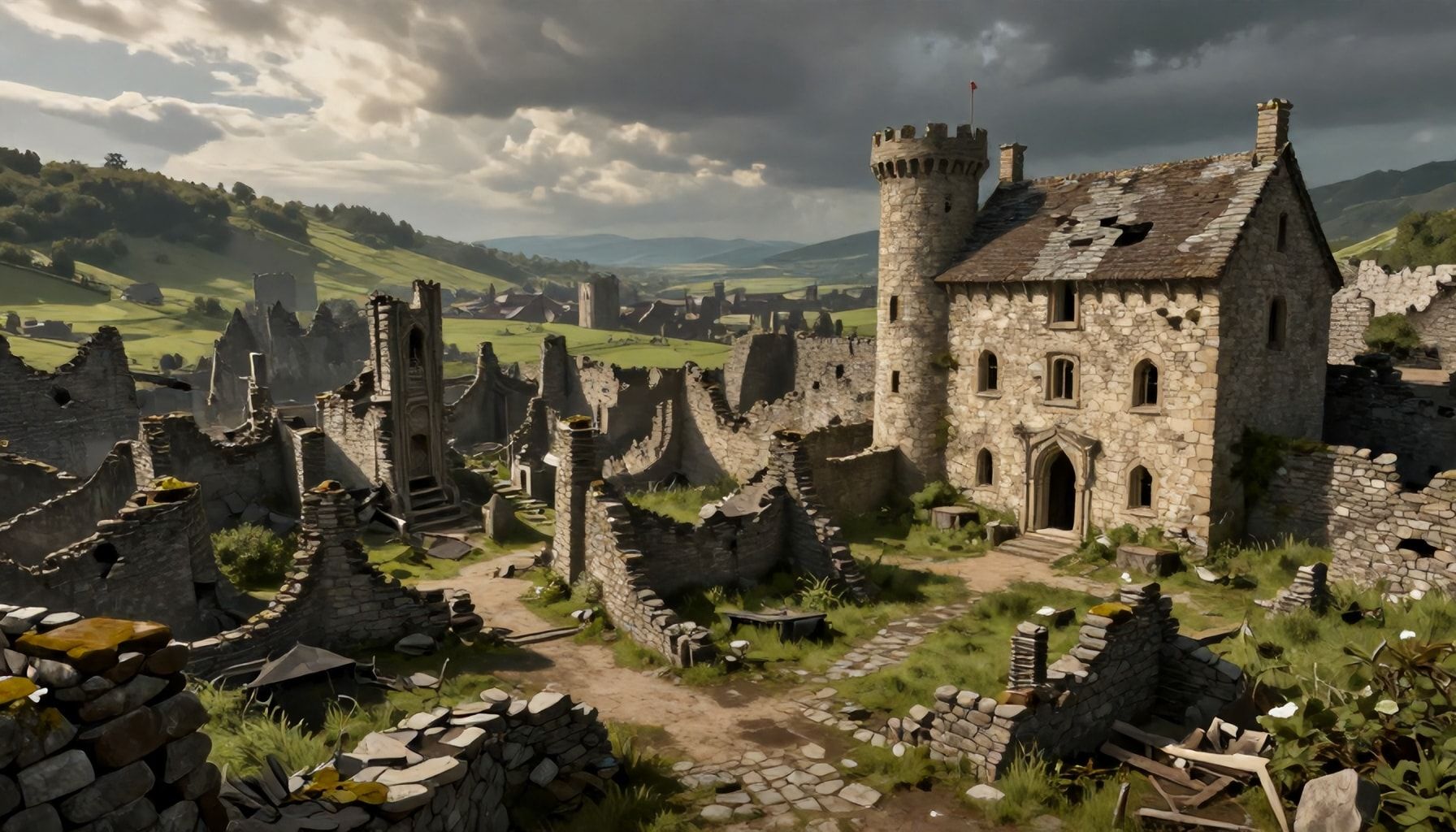 Restos de una ciudad medieval oculta