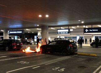 Incendio en estacionamiento Terminal 1 causa evacuación de pasajeros