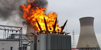 Transformador eléctrico causa incendio en central de 200 MW