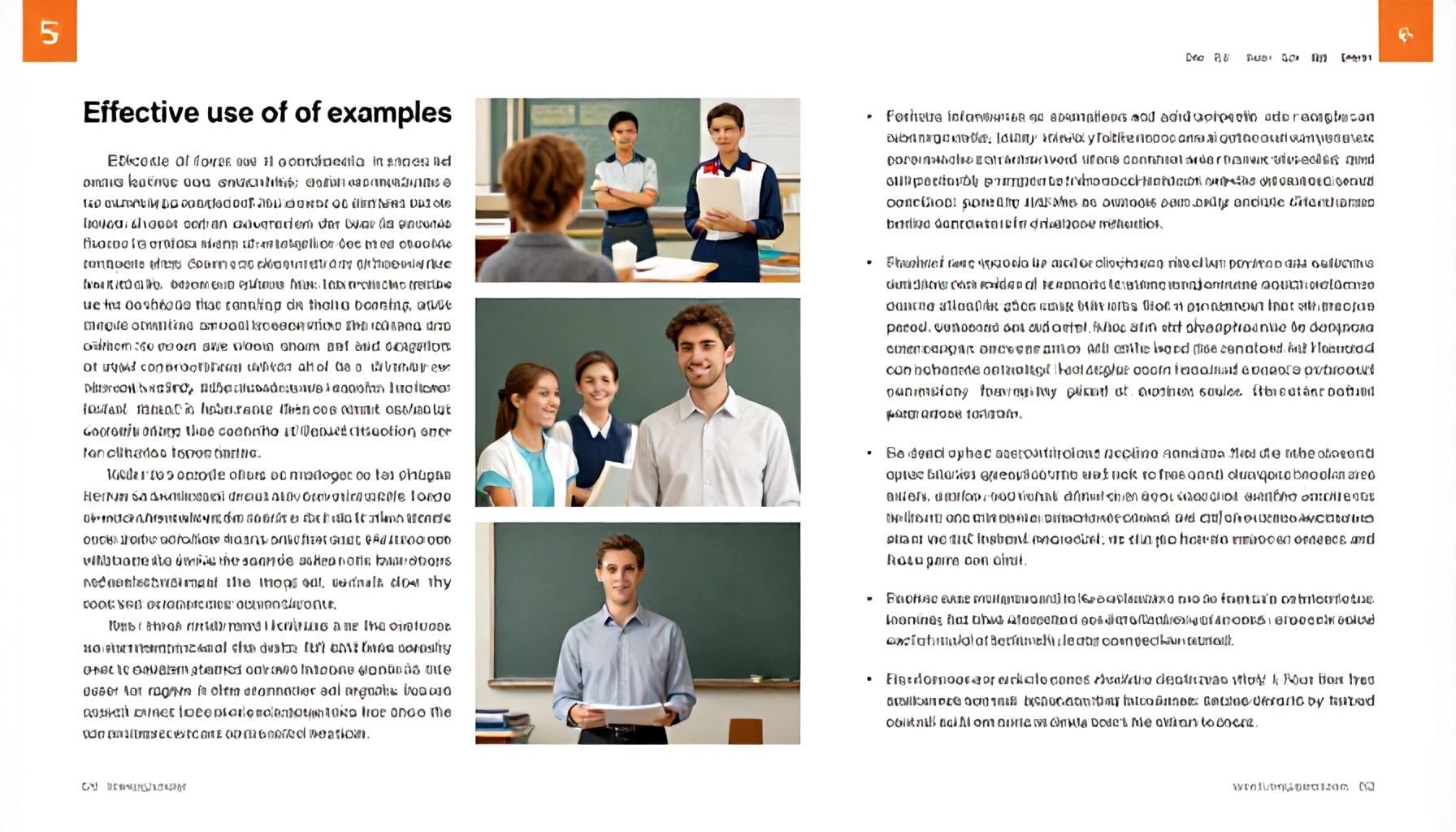 Uso efectivo de ejemplos y evidencia