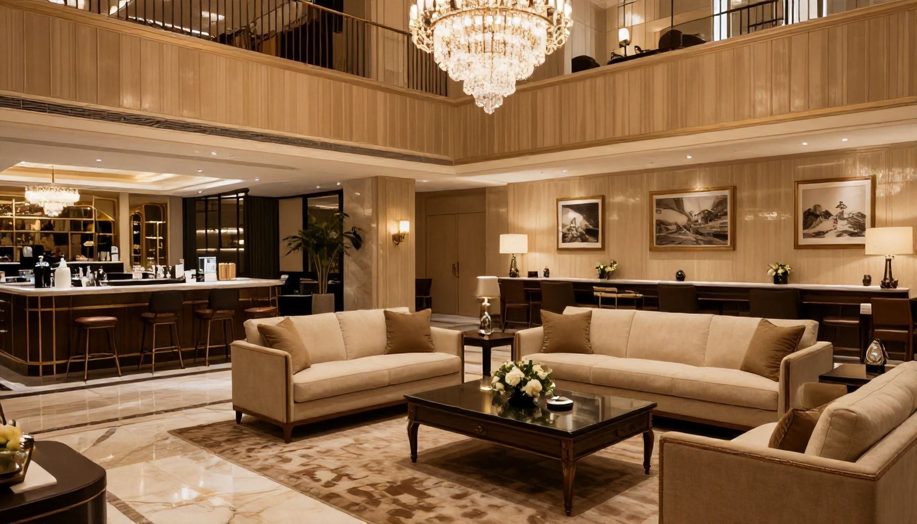 Decoración elegante y comodidades de lujo