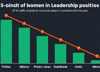 La tasa de mujeres en puestos de liderazgo en México disminuye en 5 puntos en un año