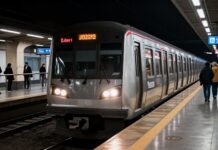Tren número 22 de la Línea 1 se detiene abruptamente en estación Lázaro Cárdenas.