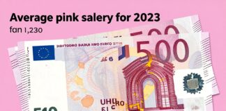 El salario rosa promedio para 2023 se fijó en 1.230 euros mensuales