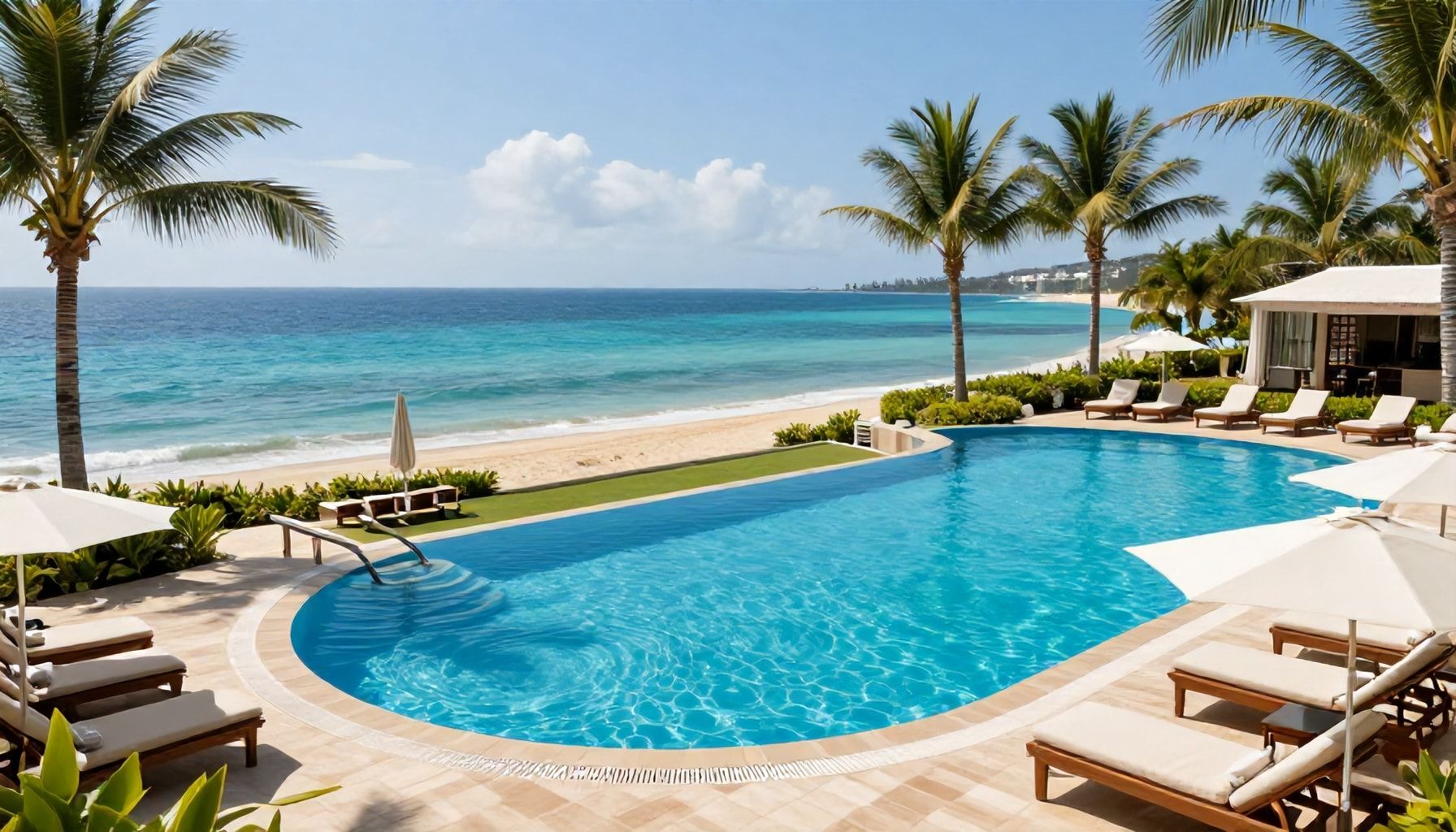 Hotel exclusivo con alberca de 60 metros ofrece una experiencia única en la costa. 2 Un oasis de relajación en medio del mar