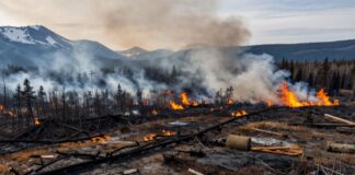 Incendio forestal en el Parque Nacional Kluane en Yukón afecta a 15.000 hectáreas.