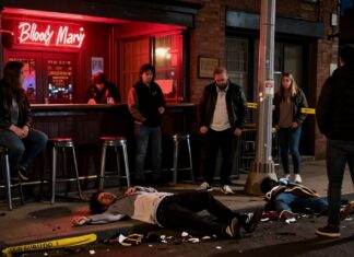 Seis personas resultan heridas tras derrumbe en bar de Bloody Mary en Nueva York.