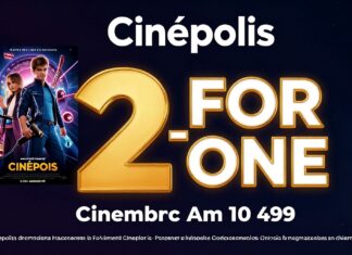 Cinépolis presenta una promoción de dos por uno en Cinemex.