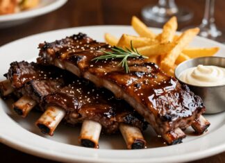 Restaurante local ofrece platos de costillas de res a precio fijo de $25.99 por ración.