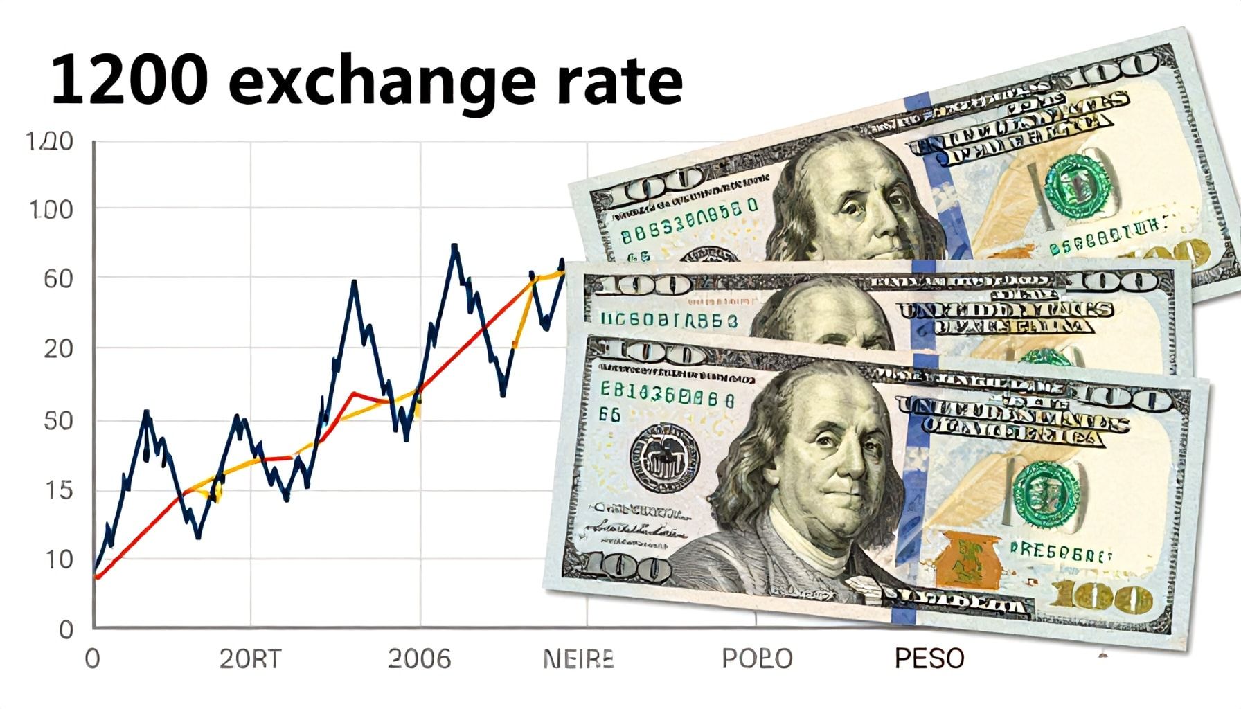 El tipo de cambio fluctúa y deja 120 dólares por 2.850 pesos mexicanos. 2 Historia de fluctuaciones en el tipo de cambio