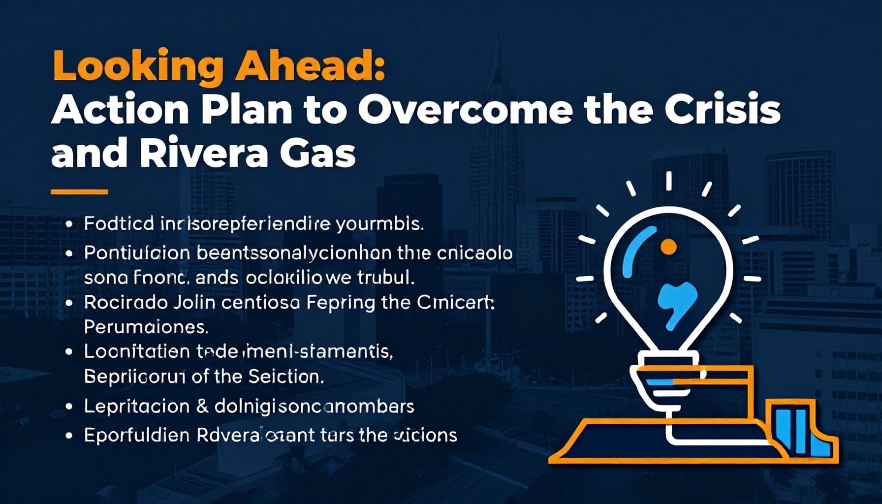 Rivera Gas Reporta Pérdida de 3,2 Millones de Dólares en sus Operaciones en 2023 4 Mirando hacia adelante: plan de acción para superar la crisis