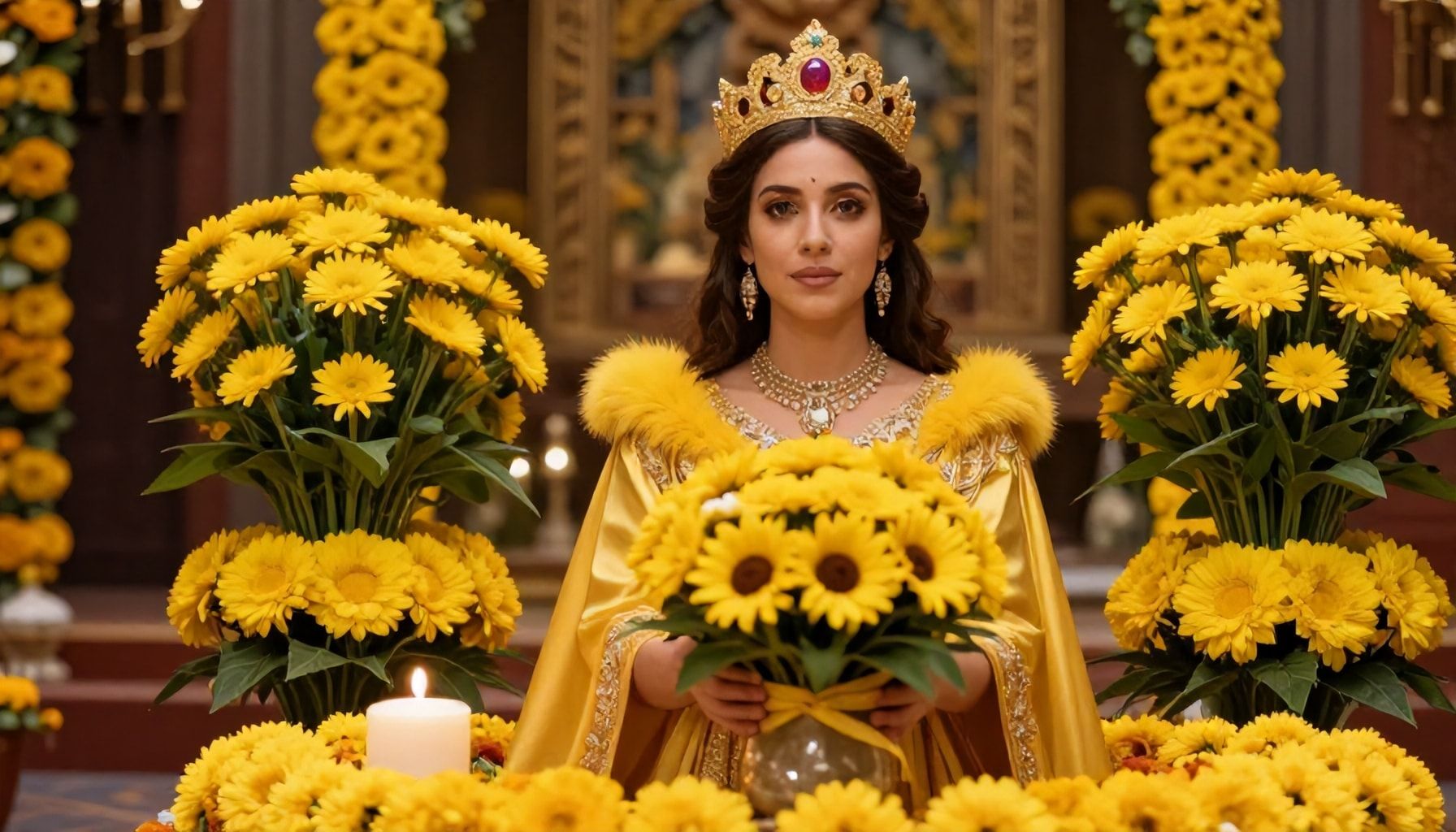 Se regalan flores amarillas millones de veces el 21 de septiembre en todo el mundo 2 Ritual en honor a la reina de las flores
