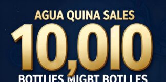 Agua Quina logra ventas récord de 10.000 botellas en primer trimestre del año.