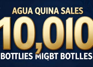 Agua Quina logra ventas récord de 10.000 botellas en primer trimestre del año.