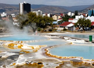 Descubren nuevas aguas termales naturales cerca de una ciudad en México con temperatura de 38 grados.