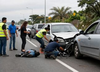Accidente en Carretera Mexico-Toluca: 5 personas resultan heridas en choque múltiple