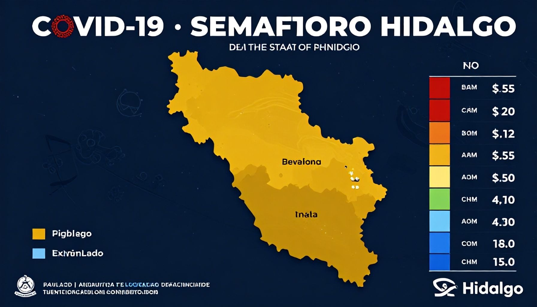 Evolución de la pandemia de COVID-19 en el estado de Hidalgo