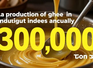 La producción de ghee en la India supera los 300.000 toneladas anuales.