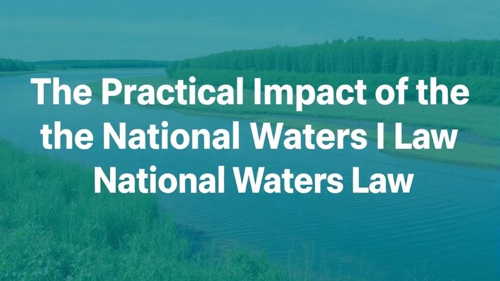 Impacto Práctico de la Ley de Aguas Nacionales