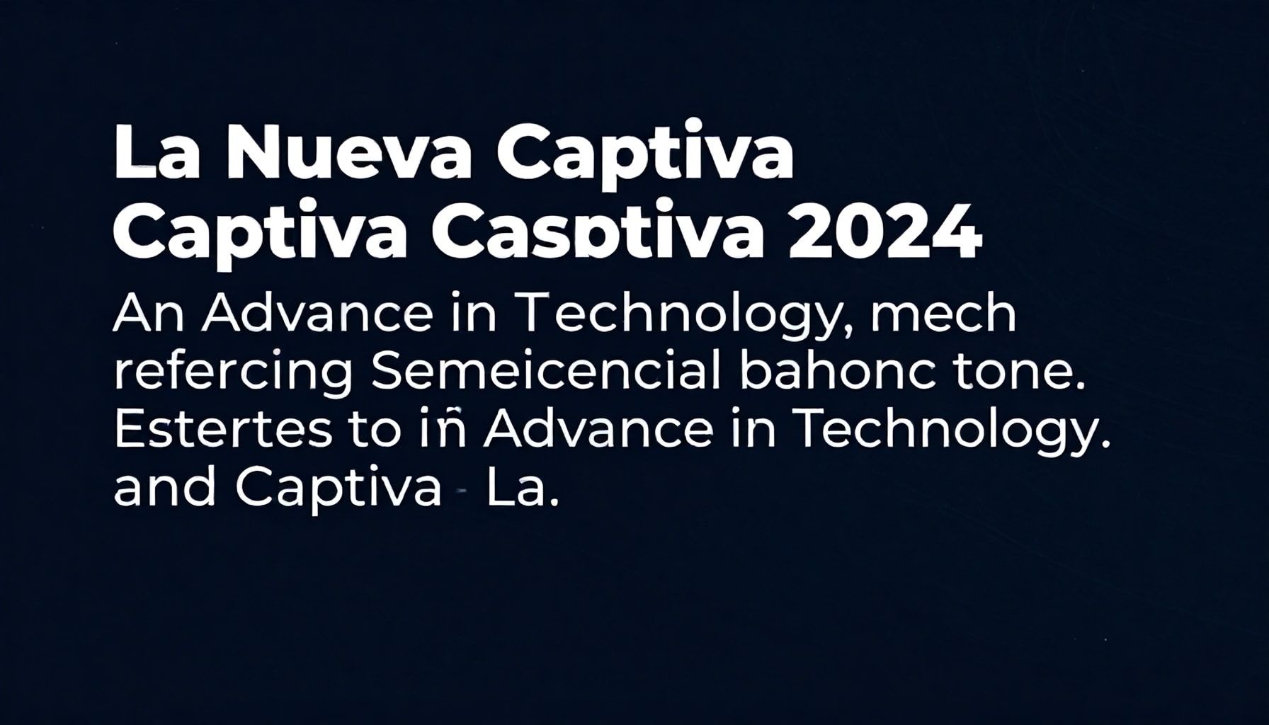La Nueva Captiva 2024: Un Avance en la Tecnología