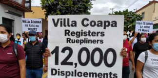 Villa Coapa registra 12.000 desplazamientos en las primeras 15 horas de protestas.